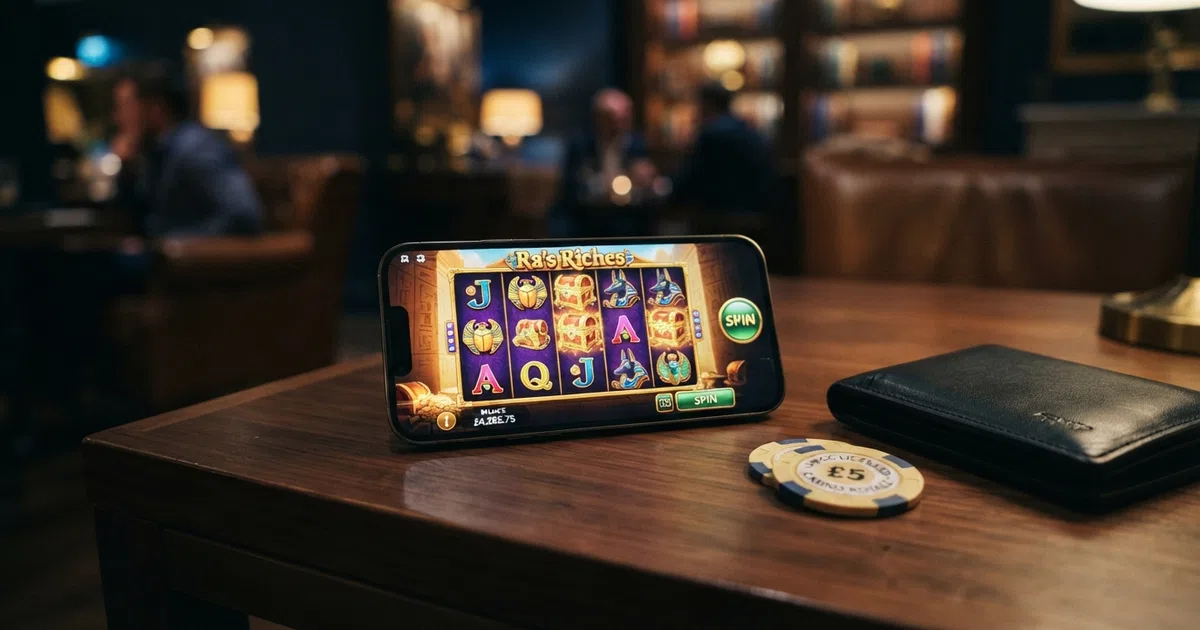 Novomatic slot game tiles arranged on a UK-licensed casino lobby screen with a Greentube provider badge visible