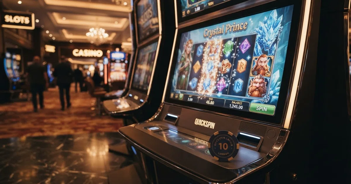 A colourful, character-led Quickspin video slot with animated reels and the studio's logo