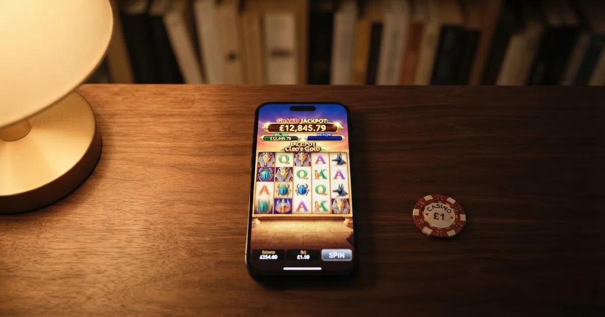 An online casino lobby screen displaying rows of RTG slot game thumbnails with a search bar and category filters visible