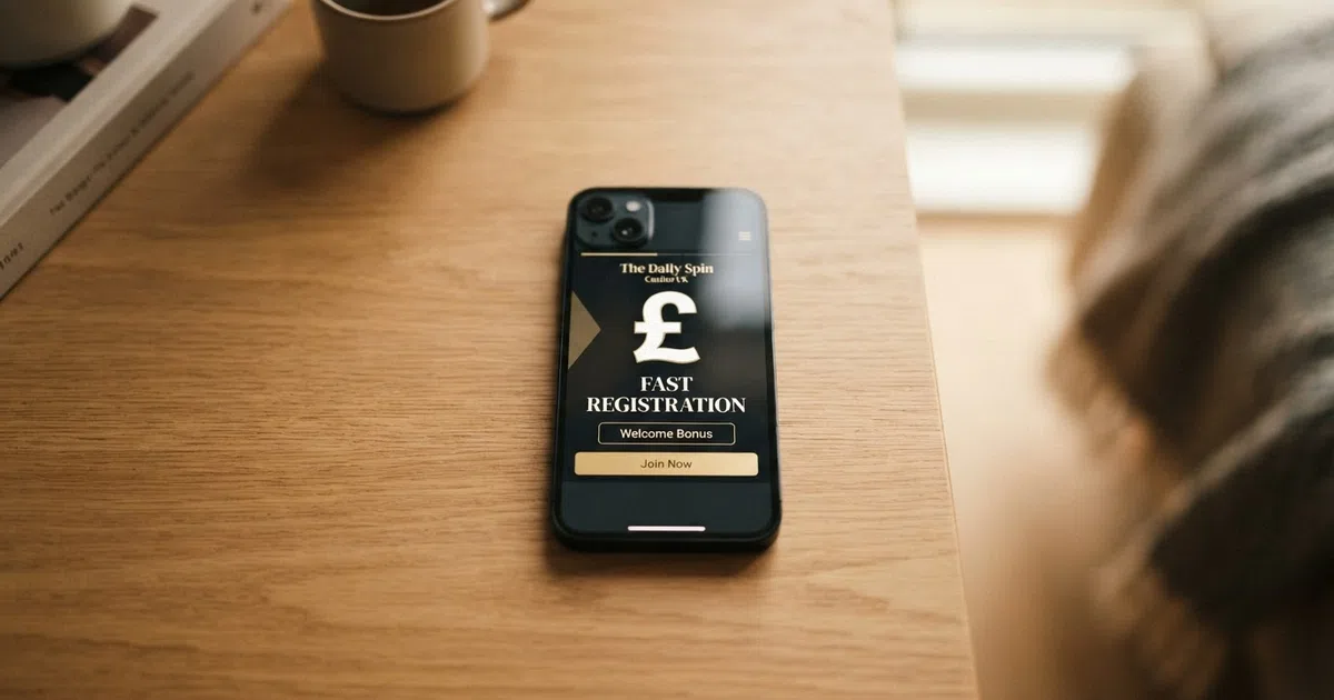 A split-screen illustration: on the left, a smartphone showing a traditional casino registration form with multiple fields; on the right, a smartphone showing a bank-ID login screen with a single “verify with bank” button
