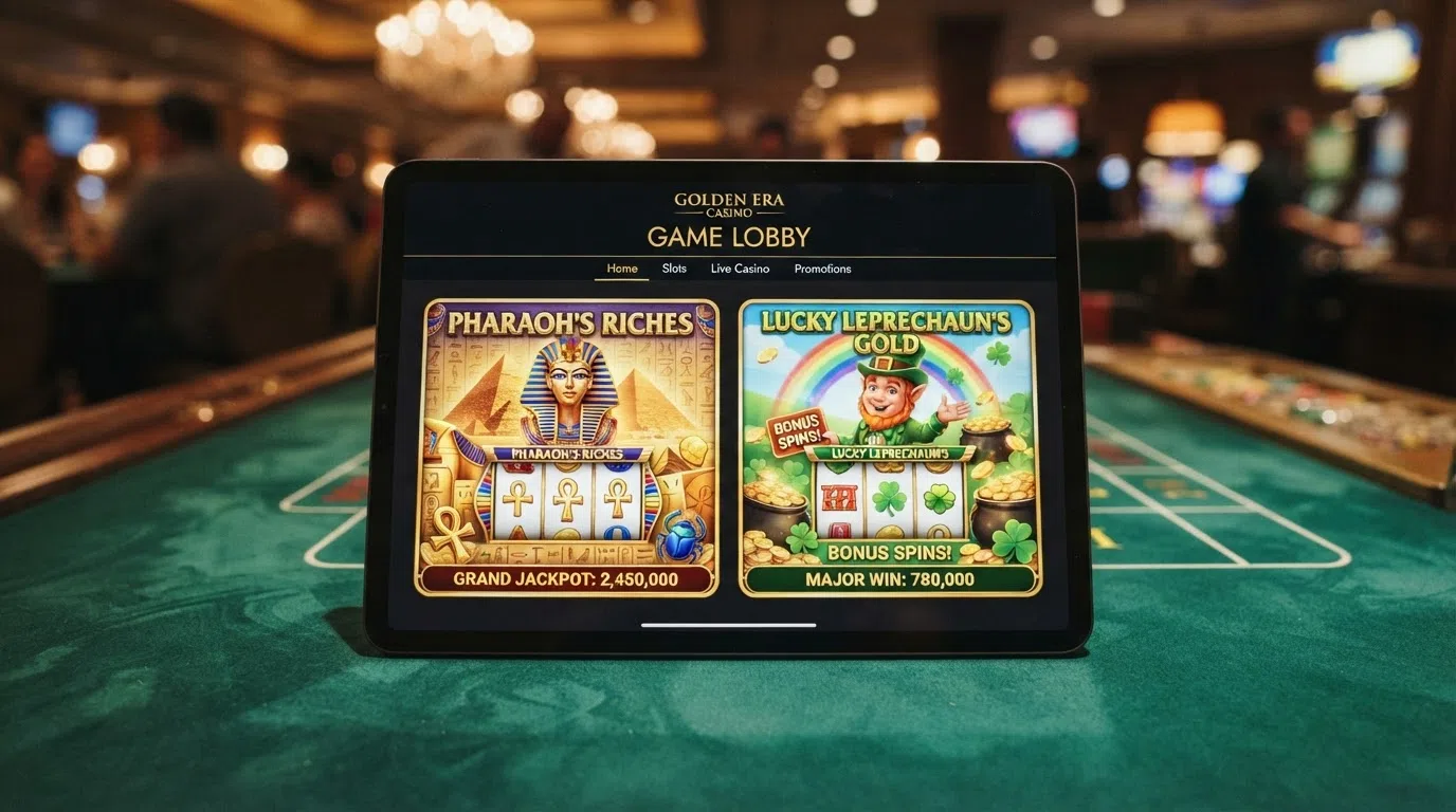 A casino game lobby thumbnails view with Starburst and Fluffy Favourites icons side by side among other slot titles