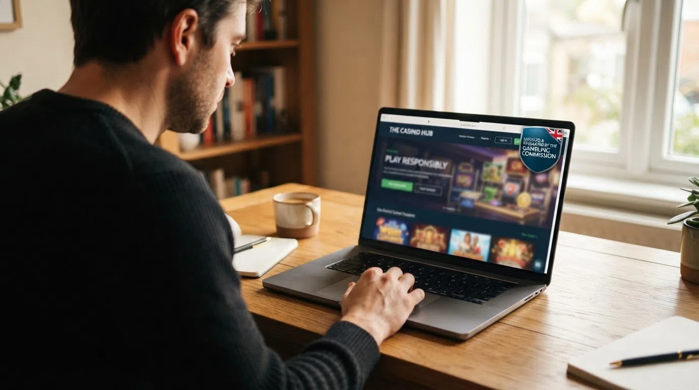 The UK Gambling Commission public register search screen with a licence result displayed