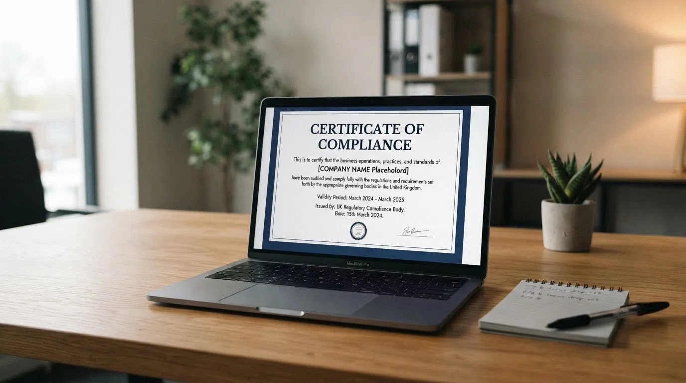 The Gambling Commission public register webpage showing a licence-holder search result with the status marked Active and the operating licence number highlighted