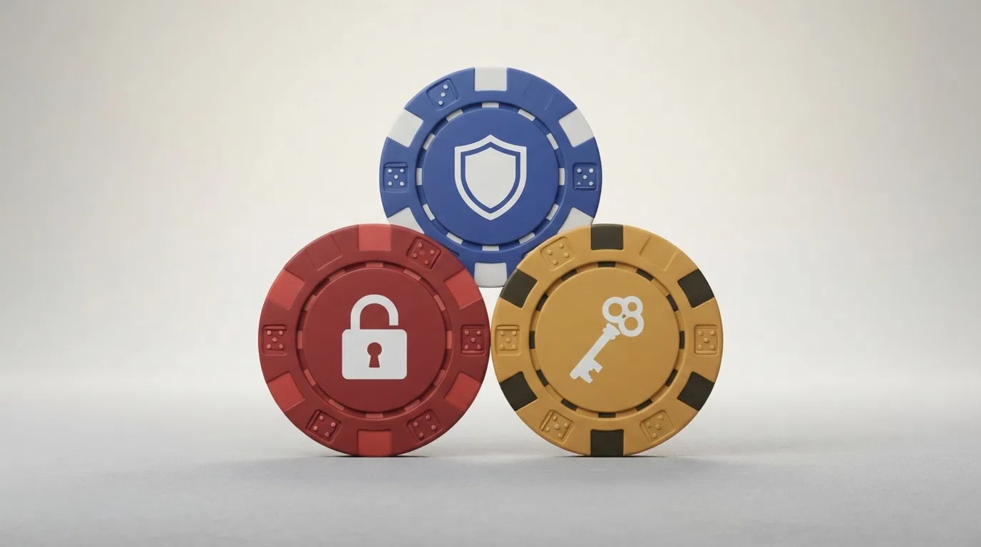 A simplified visual of the UKGC's core withdrawal protections — icons representing no reverse withdrawals, no deposit-balance cap and fees limited to cost, with the UKGC logo above them